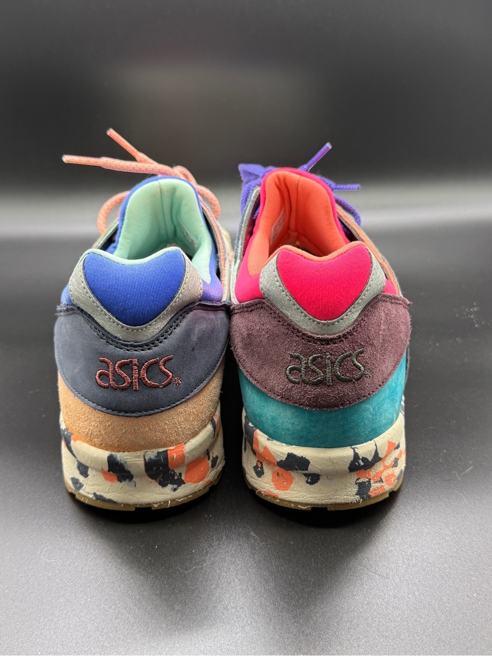 Asics Gel Lyte V "Re: Material" Sneakers Men's 12 Mismatched in Pink Aqua Wash - Picture 4 of 8